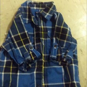 Blue Plaid Button-Down Shirt
