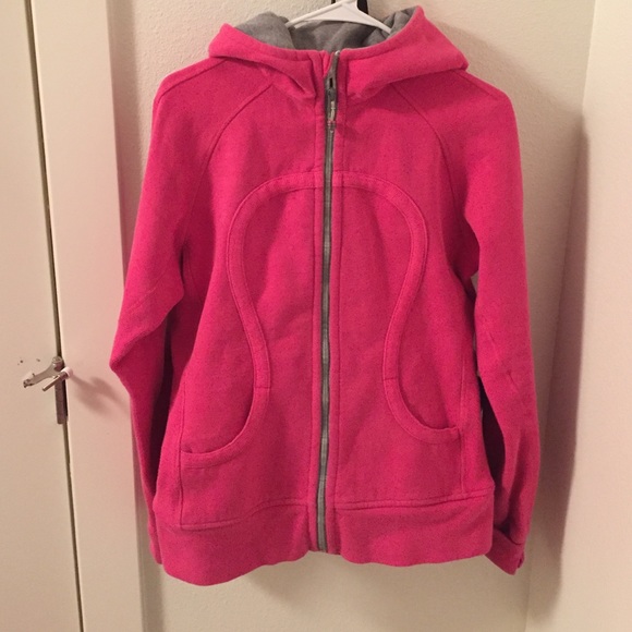 Hooded Pink lulu lemon zip up.