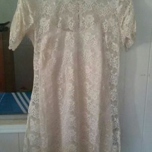 Two dresses creamy and pick