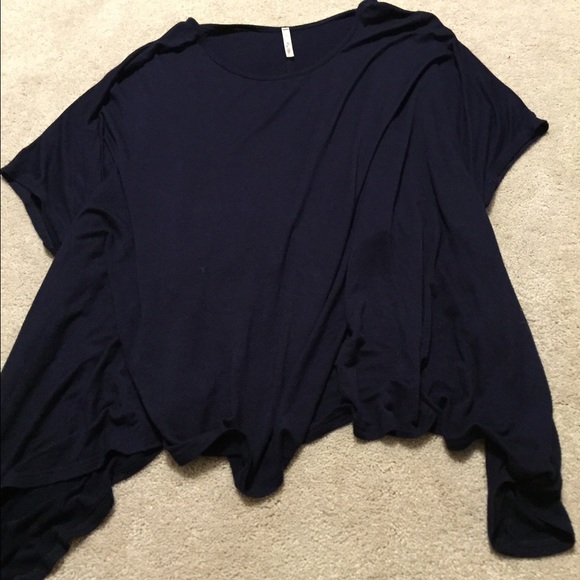 Deep purple shirt sleeve flowy top