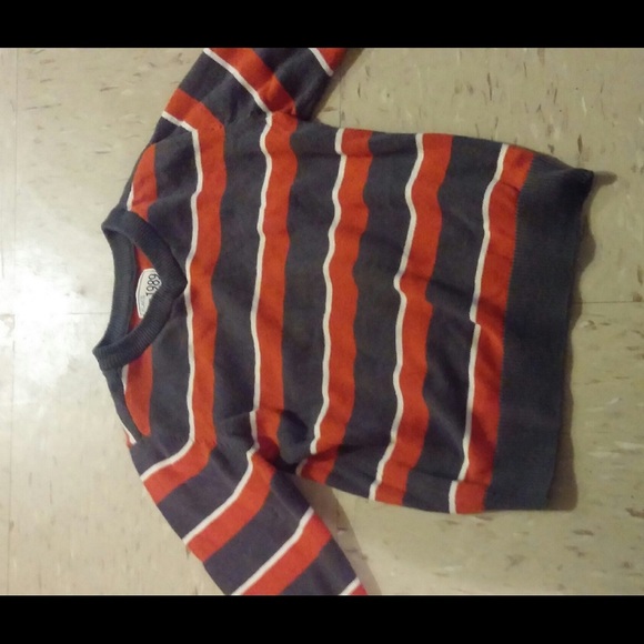 Scarlett Orange & Grey Striped Sweater