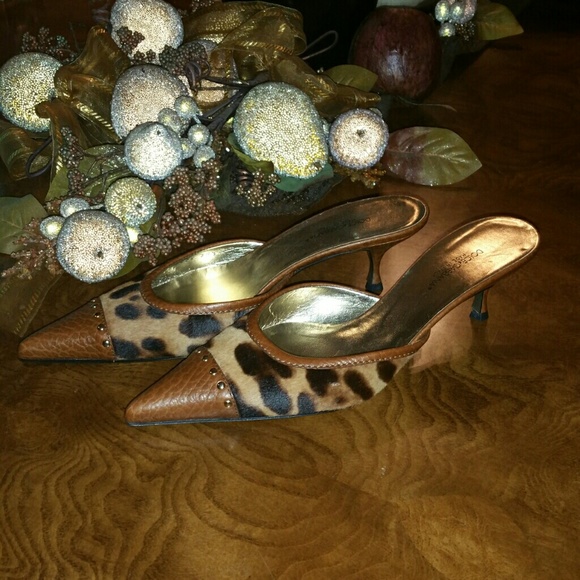 Dolce and Gabbana Animal Print Mules - Picture 1 of 4