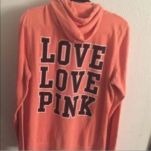 Victoria's Secret pink hoodie size large