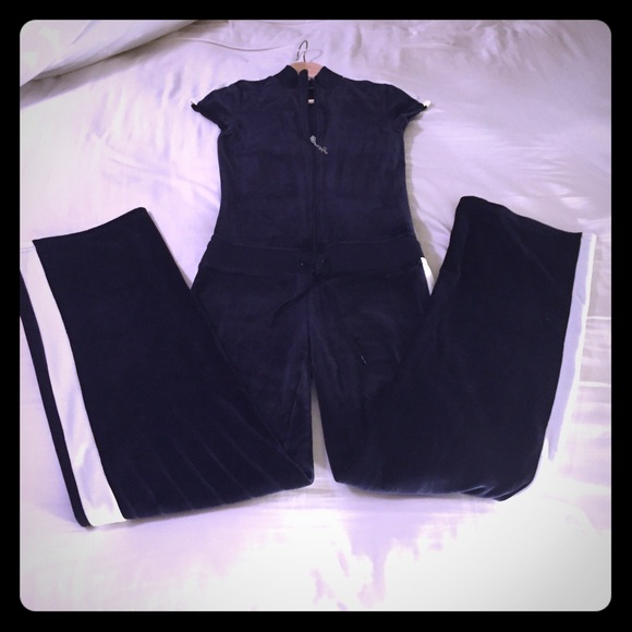 one piece velour jumpsuit