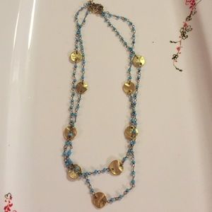 Gorgeous Gold and Blue Necklace!
