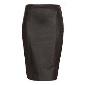 Topshop Faux Leather Pencil Skirt