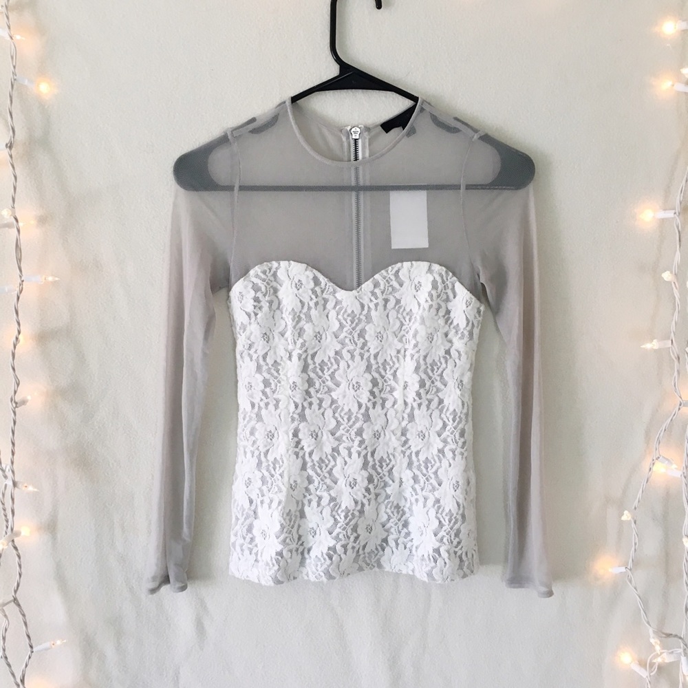 Joe's Edith lace top NWT