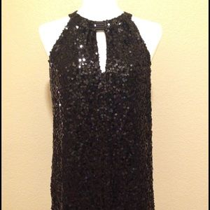 Tahari Halter Top Sequin Top Size M