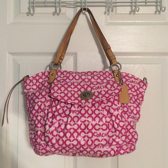 Coach adjustable strap tote