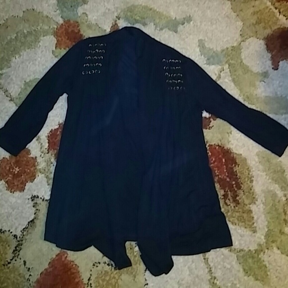 Black 3/4 sleeve cover up