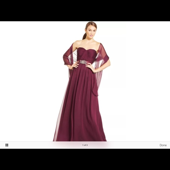 Chiffon Sweetheart Adrianna Papell Gown 12