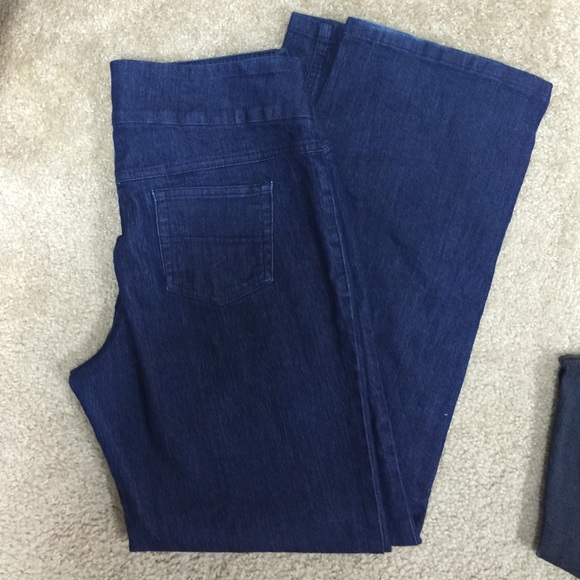 Denim elastic waistband jeans