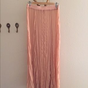 Free People pink blush full length skirt