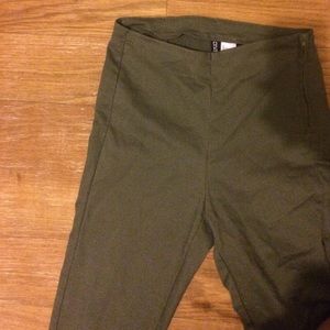 Olive green high waisted jeggings