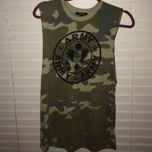 Navy "army" t shirt | Forever 21