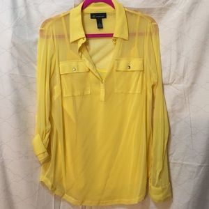 INC sheer top with camisole