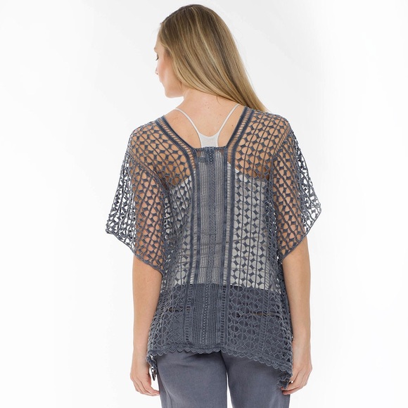 NWT XCVI "RADIANT" TOP - Aegean Sea - One Size - Picture 2 of 2