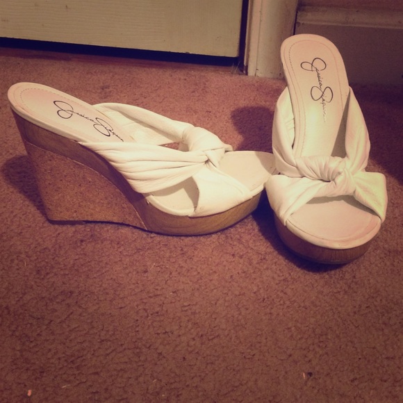 White Jessica Simpson shoes!