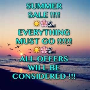 All summer items on sale!