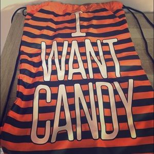 Halloween "I Want Candy" Drawstring Backpack *NEW*