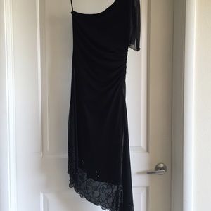 Black one shoulder dress