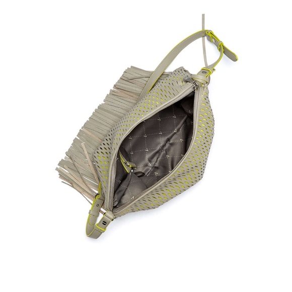 Vince Camuto fringe leather shoulder bag. - Picture 2 of 3