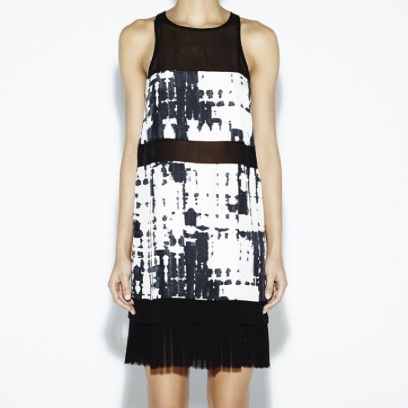 Nicole Miller Mika ink blot cocktail dress