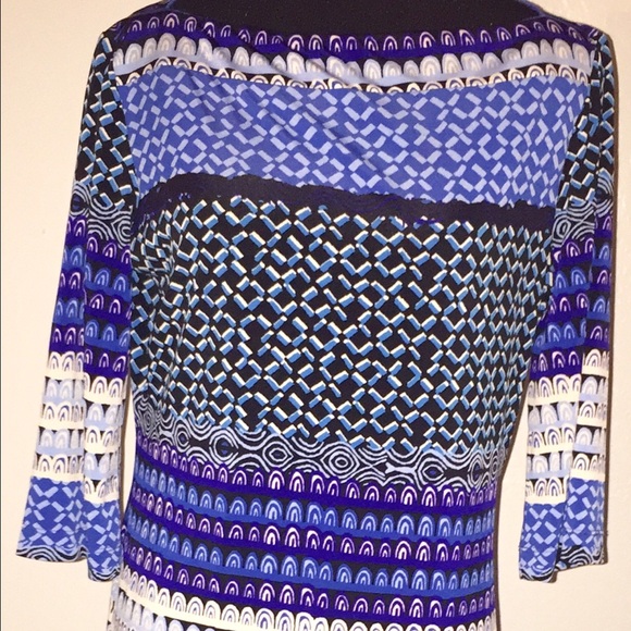 Donna Morgan geo-pattern shift dress, size 8