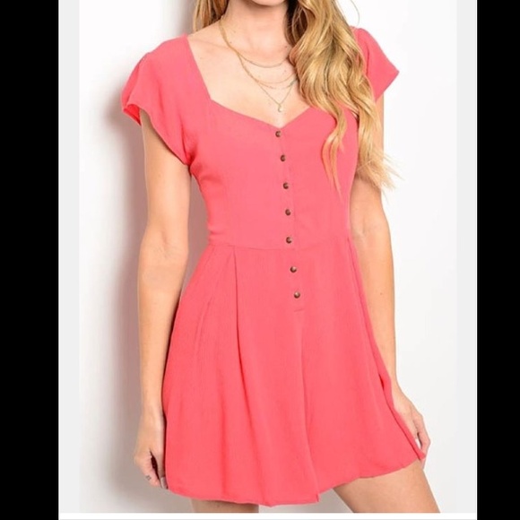 coral romper