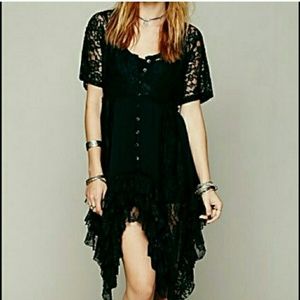 Free people ruffle lace prairie dress