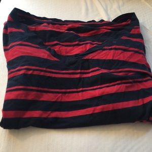 Xs red and blue striped top