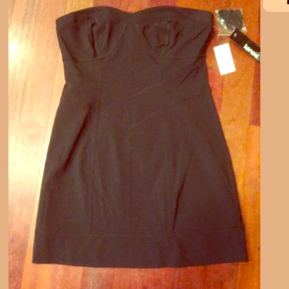 Kensie strapless black dress w/strap optn. sz 10