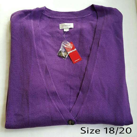 Avenue Sweaters - FINAL PRICE Avenue || Purple Cardigan NWT
