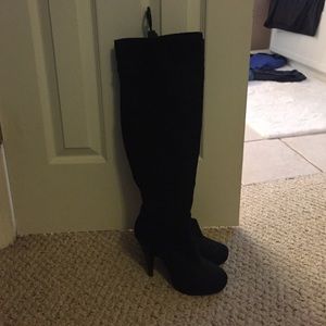 Black tall boots