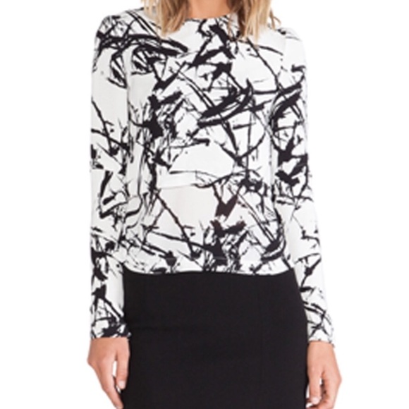 ALC Presley Black and White Top