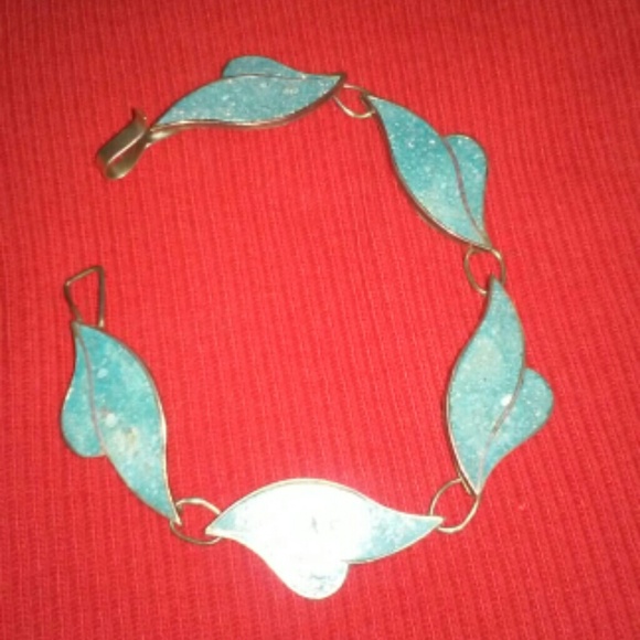 Antique Taxco leaf bracelet