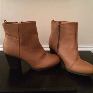 Tan booties