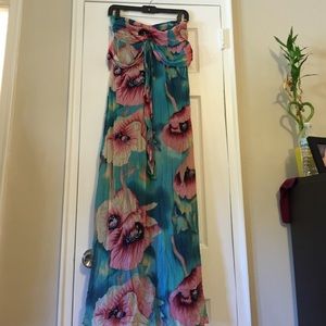 Strapless maxi dress