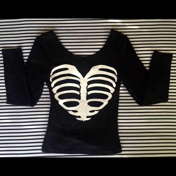 Heart Ribcage Crop Top