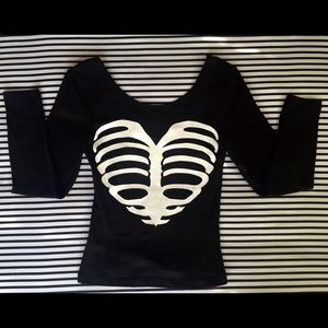 Heart Ribcage Crop Top