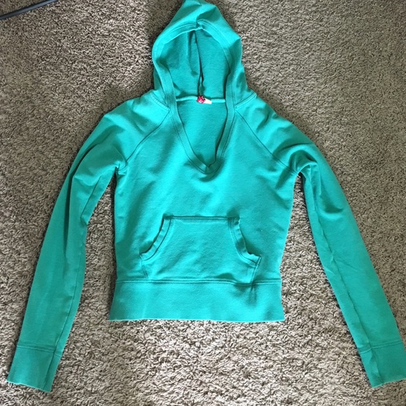 H&M divided green/teal hoodie