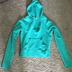 H&M divided green/teal hoodie