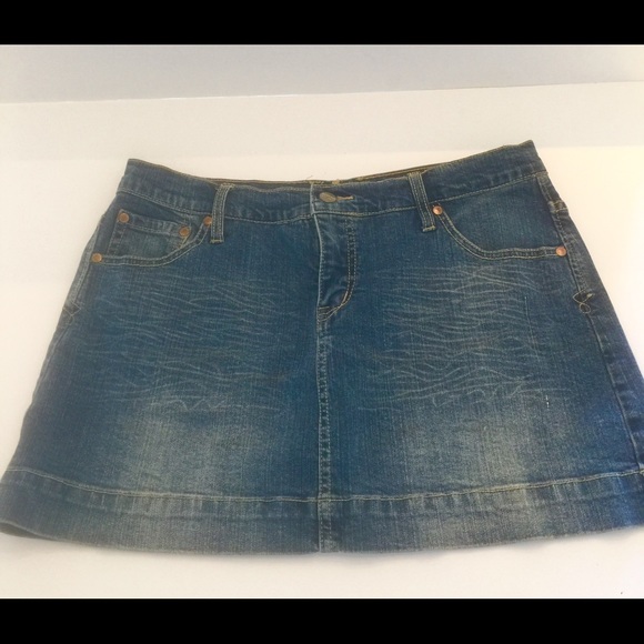 Jean mini skirt