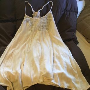 White flowy mini dress