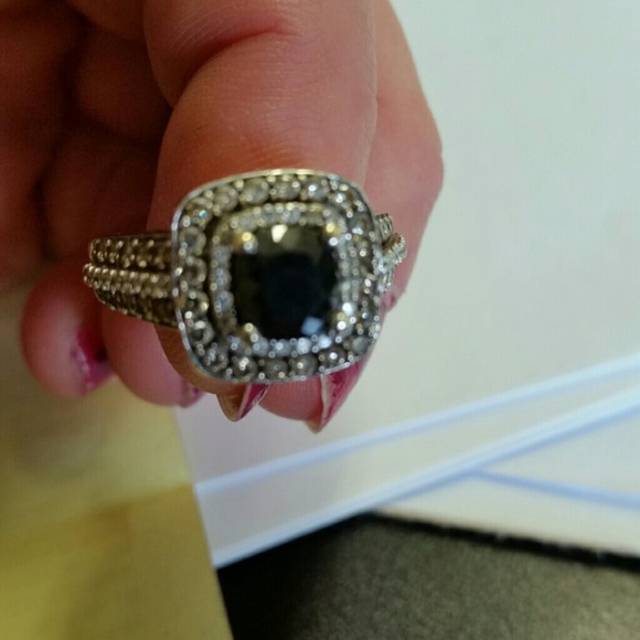 Beautiful black Diamond  engagement ring