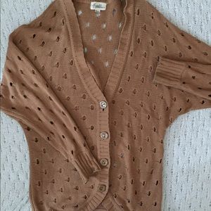 Polka dot hole cardigan
