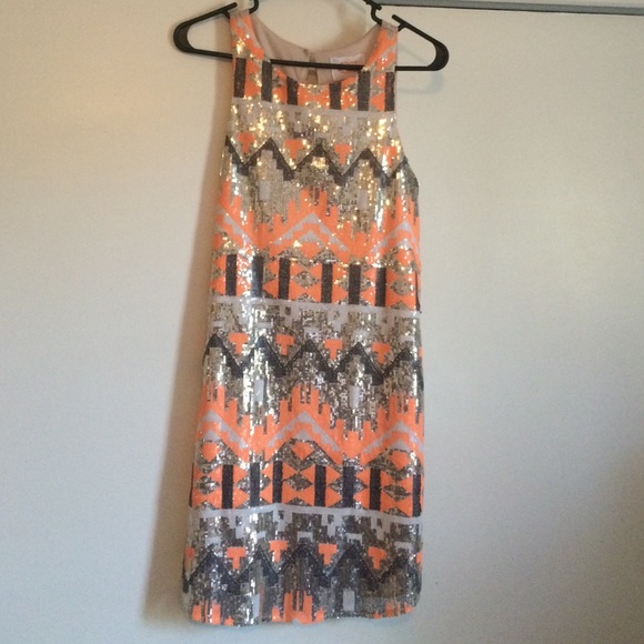 Gianni Bini Aztec Sequin Dress NWOT