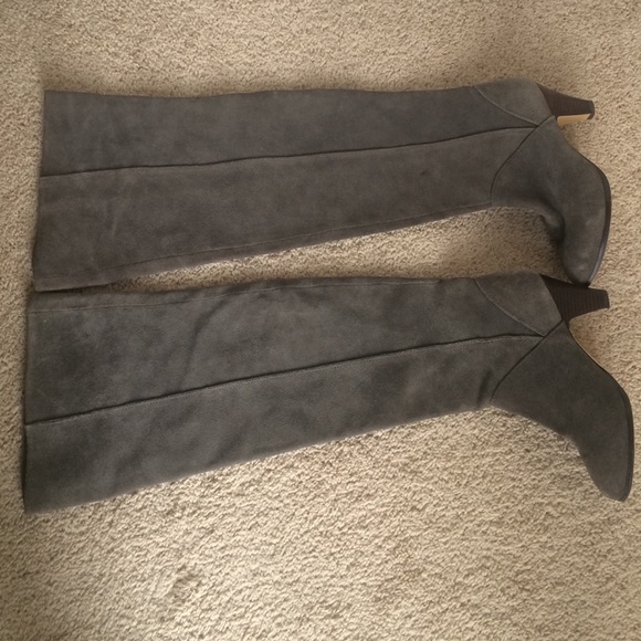 Above the knee leather boots