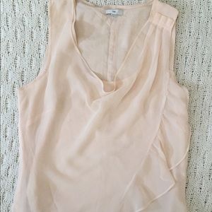 Side swept ruffle blouse