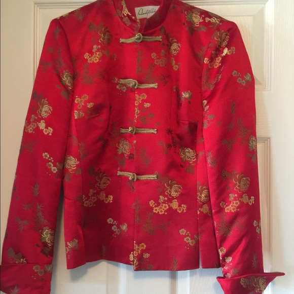 Danel & Rebecca Red embroidered Jacket. - Picture 1 of 3
